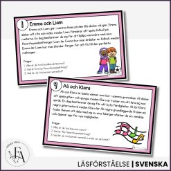 Läskort / Läsförståelsekort: Barnen hjälps åt