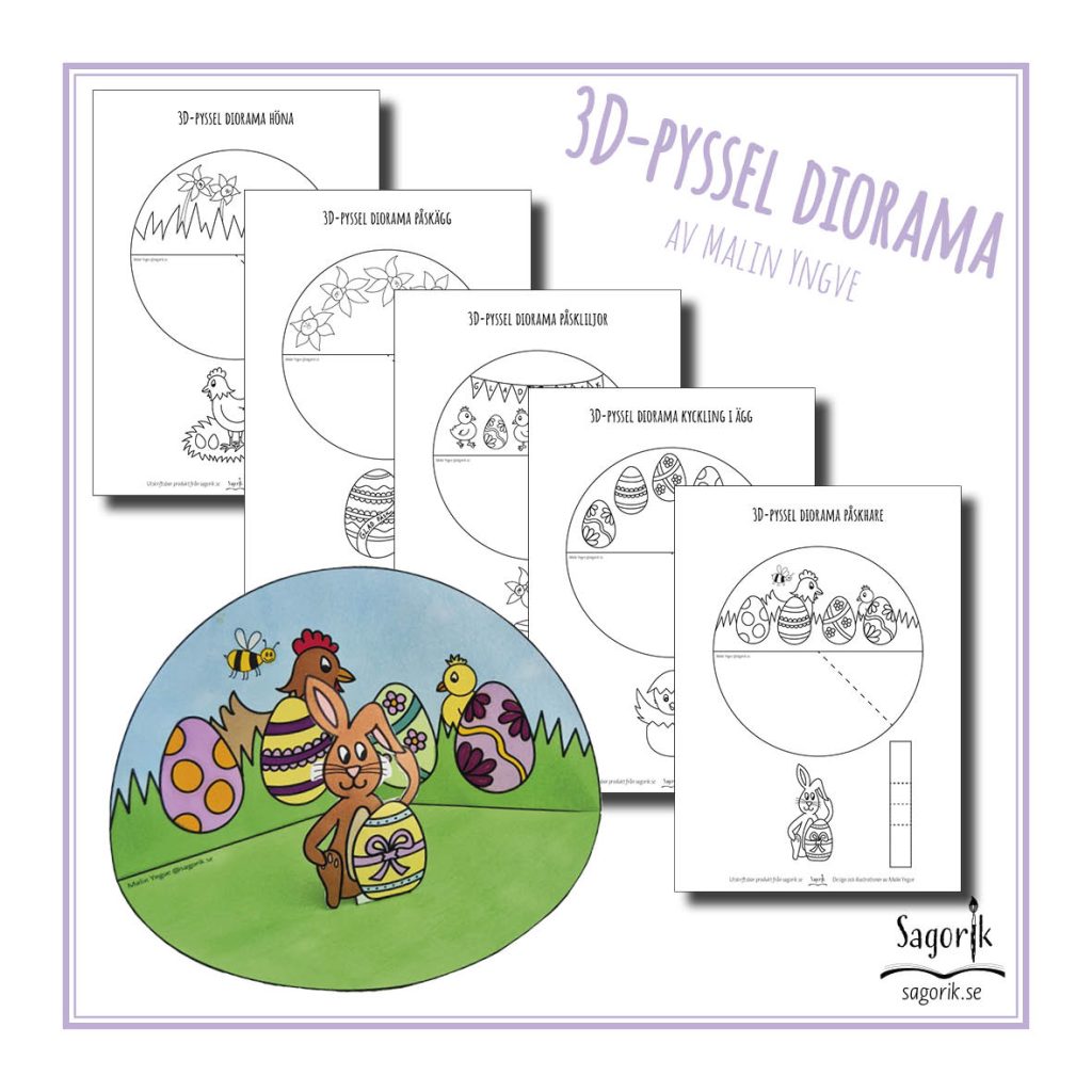 3D-pyssel diorama Påsk