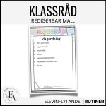 Redigerbar Klassrådsmall - bild 1