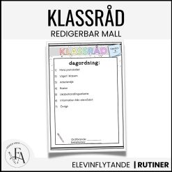 Redigerbar Klassrådsmall