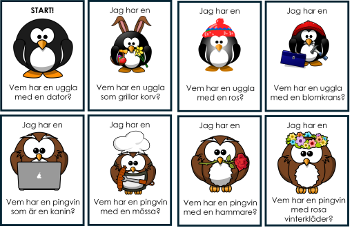 Jag har... vem har.... pingviner och ugglor
