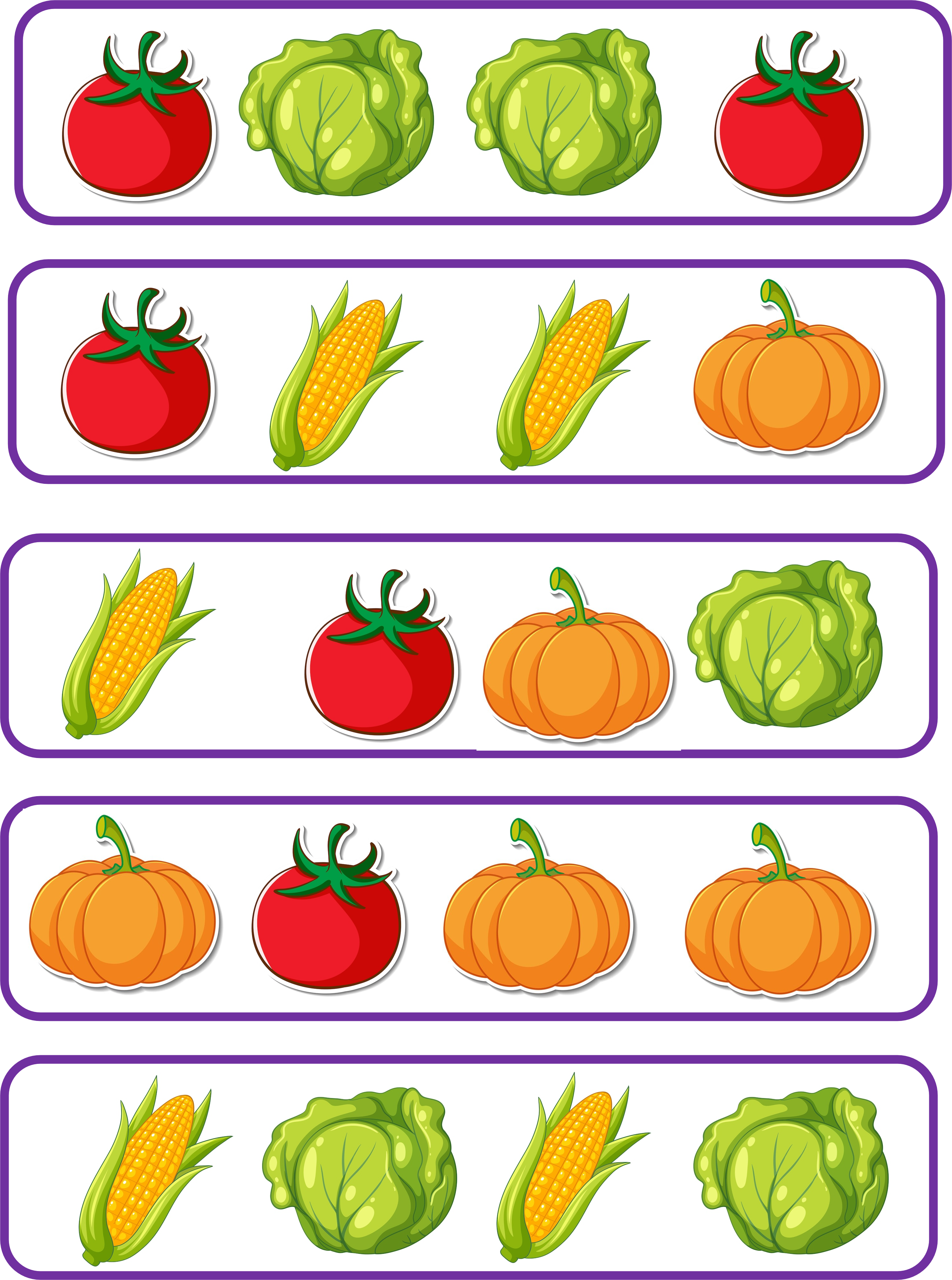 Härma mönstret - grönsaker