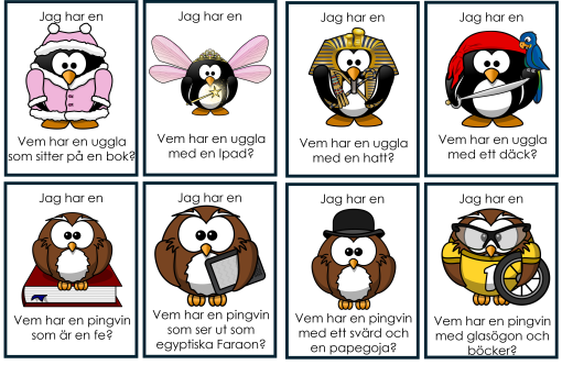 Jag har... vem har.... pingviner och ugglor