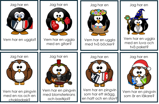 Jag har... vem har.... pingviner och ugglor