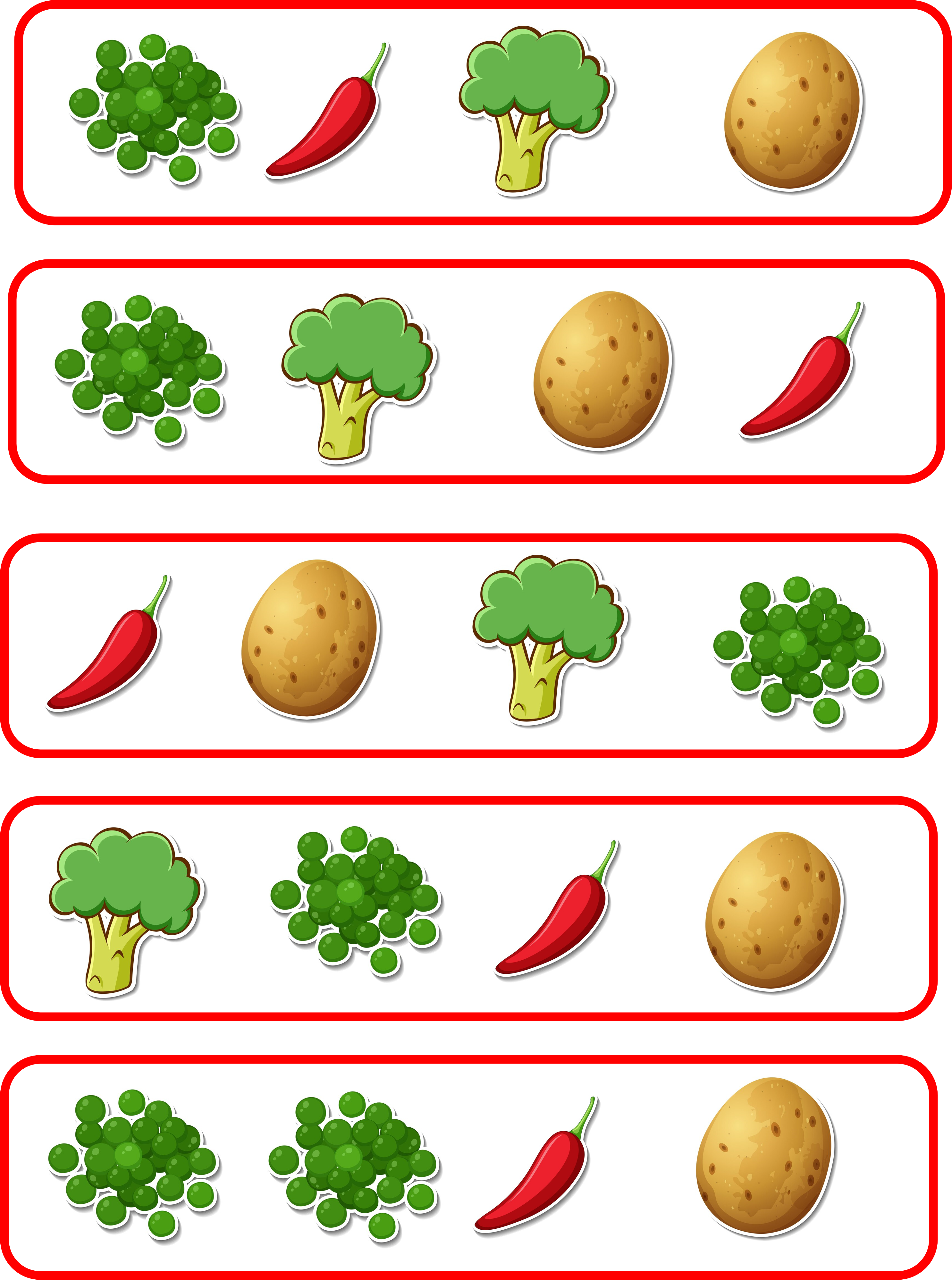 Härma mönstret - grönsaker