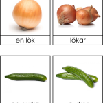 Grönsaker singularis och pluralis 3 delskort - bild 2