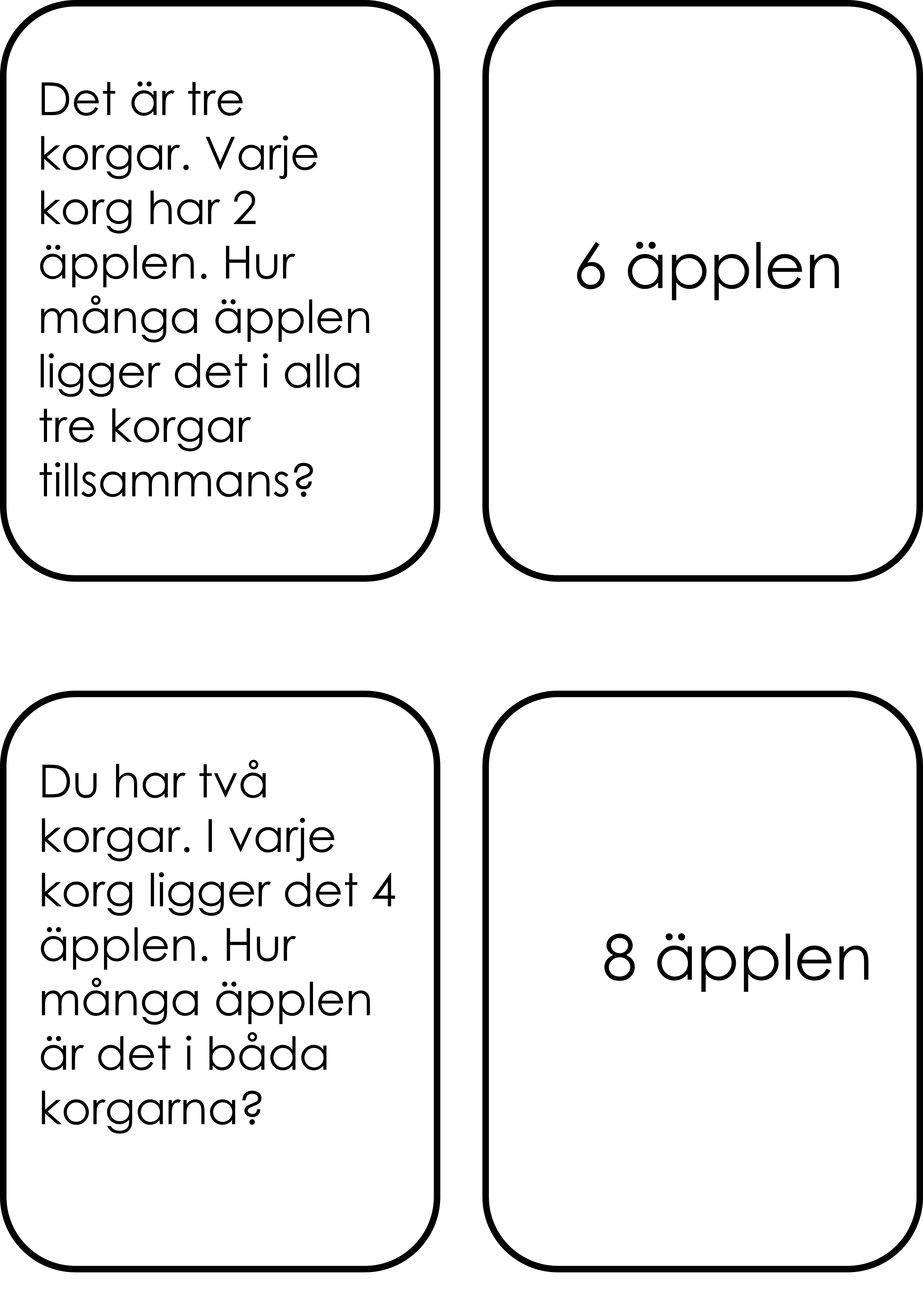 Problemlösning - äpplen i korg