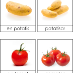 Grönsaker singularis och pluralis 3 delskort - bild 3