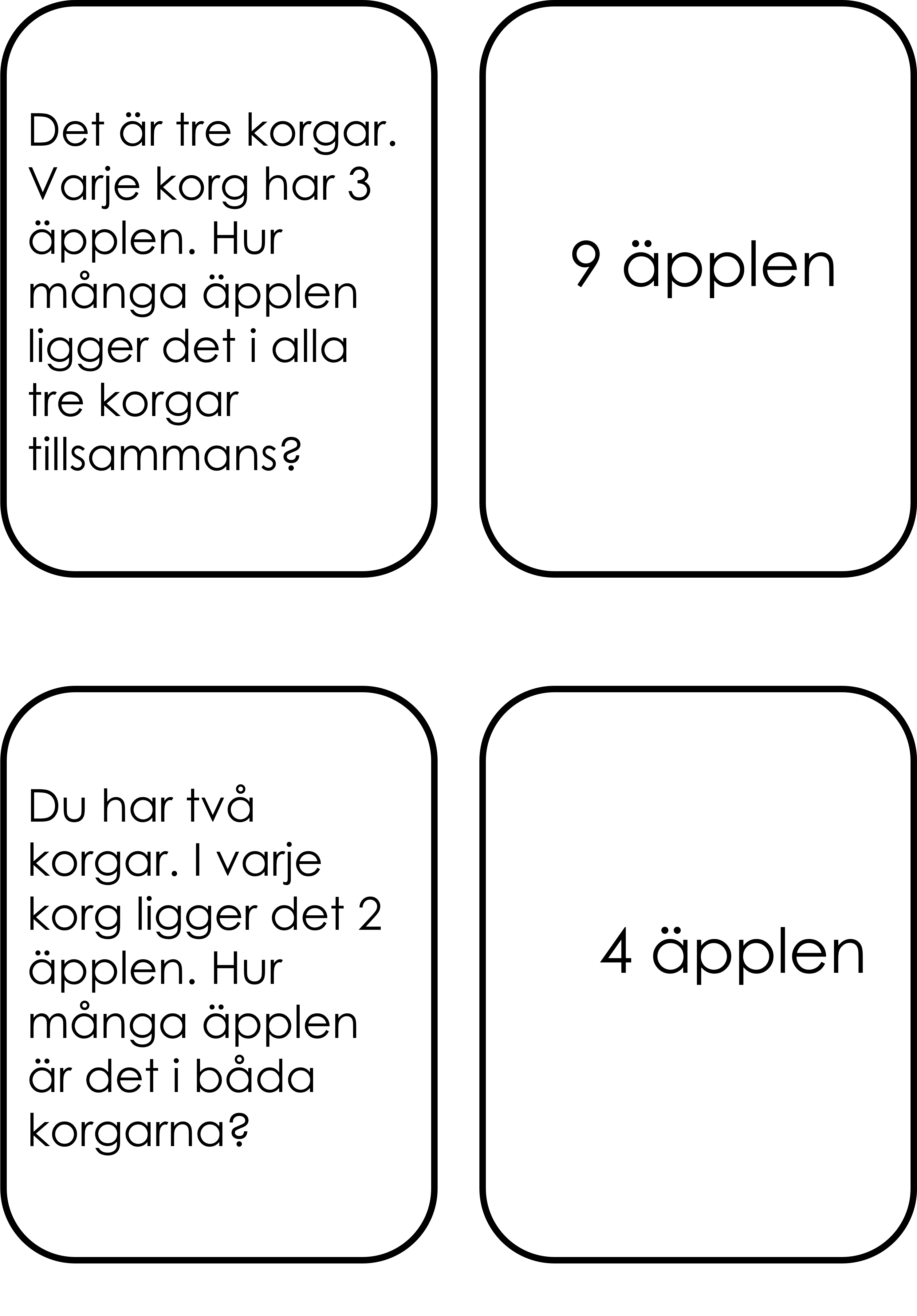 Problemlösning - äpplen i korg