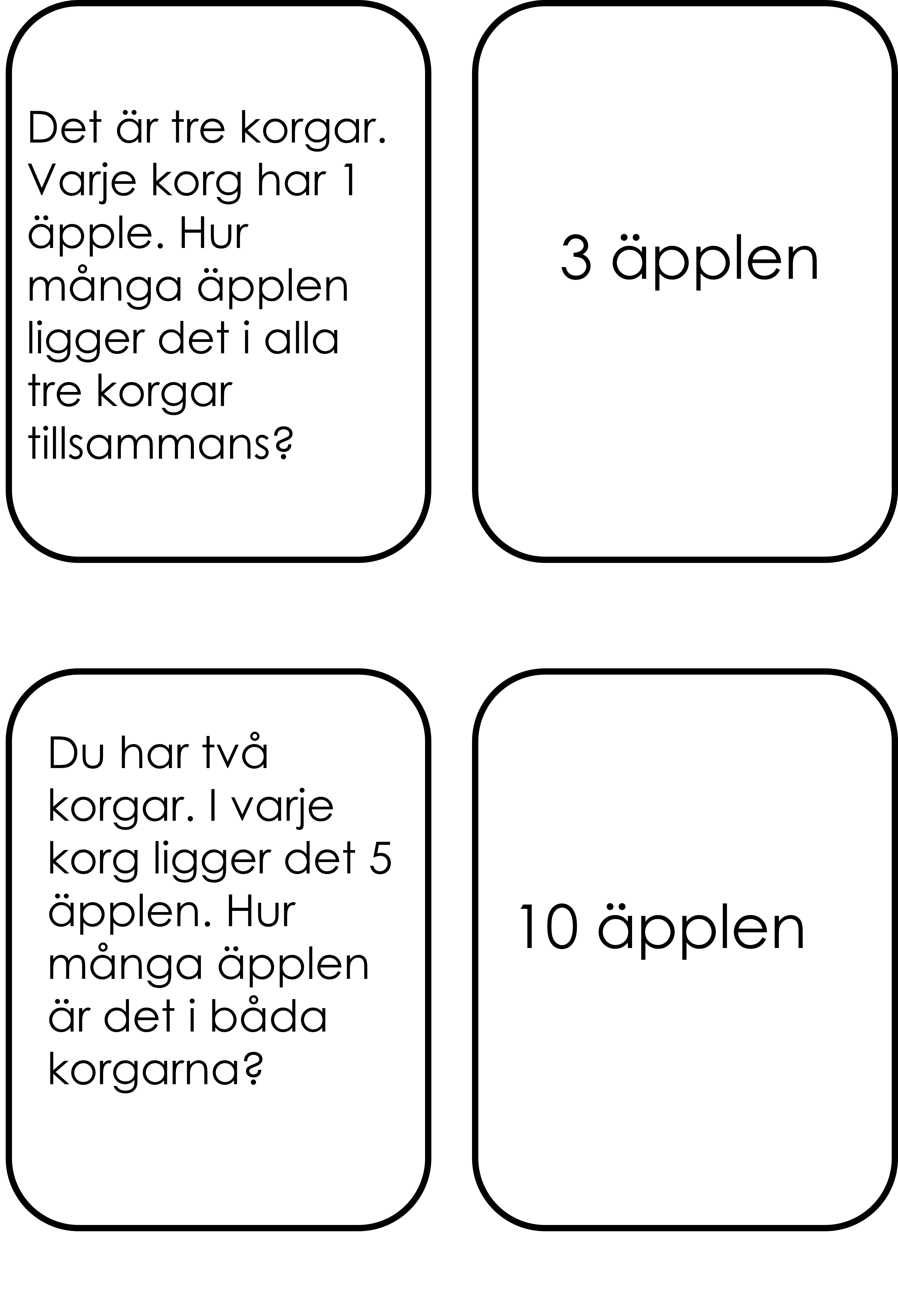 Problemlösning - äpplen i korg