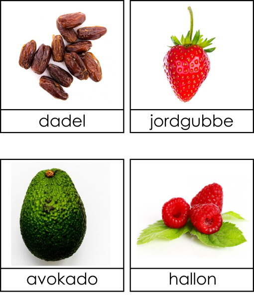 Frukt och bär 3 dels kort