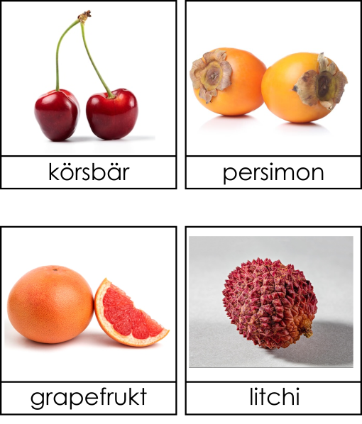 Frukt och bär 3 dels kort
