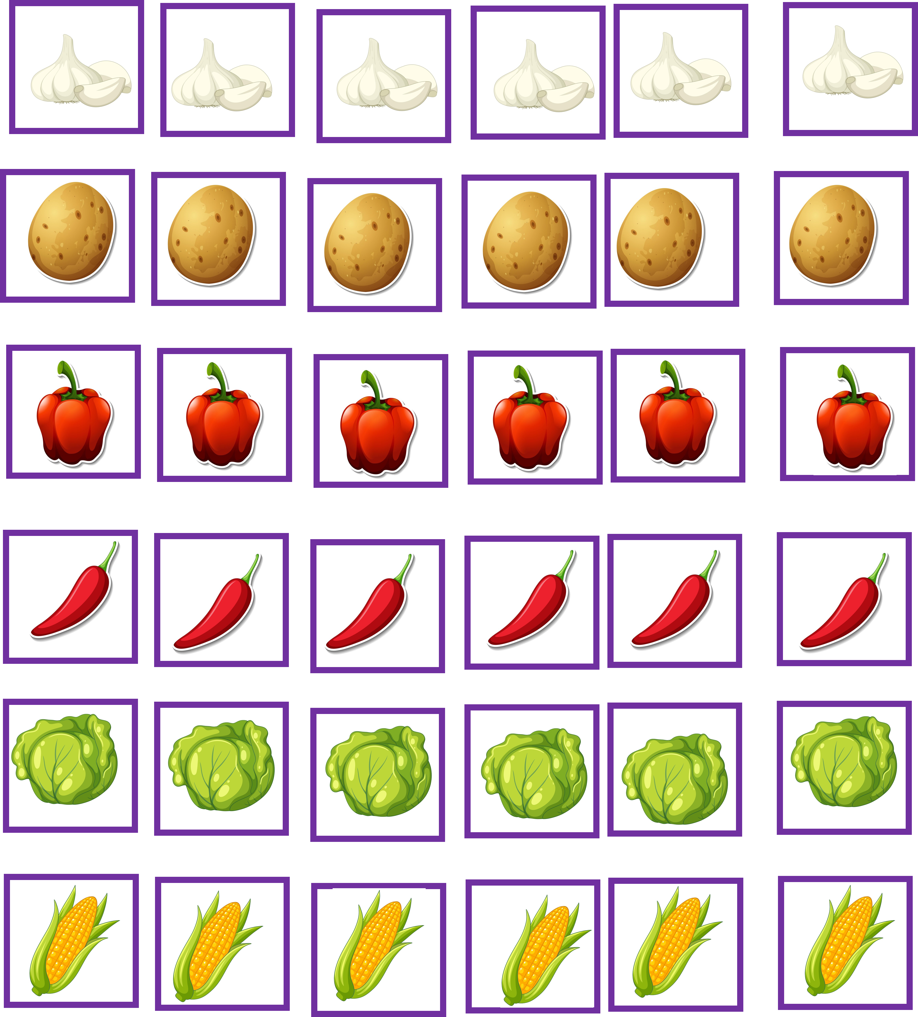 Sudoku grönsaker 6x6