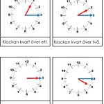 Klockkort kvart i och kvart över - bild 2