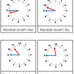 Klockkort kvart i och kvart över - bild 4