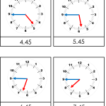 Klockkort kvart i och kvart över - bild 5
