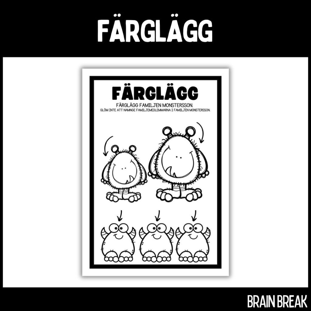 Färglägg familjen Monstersson