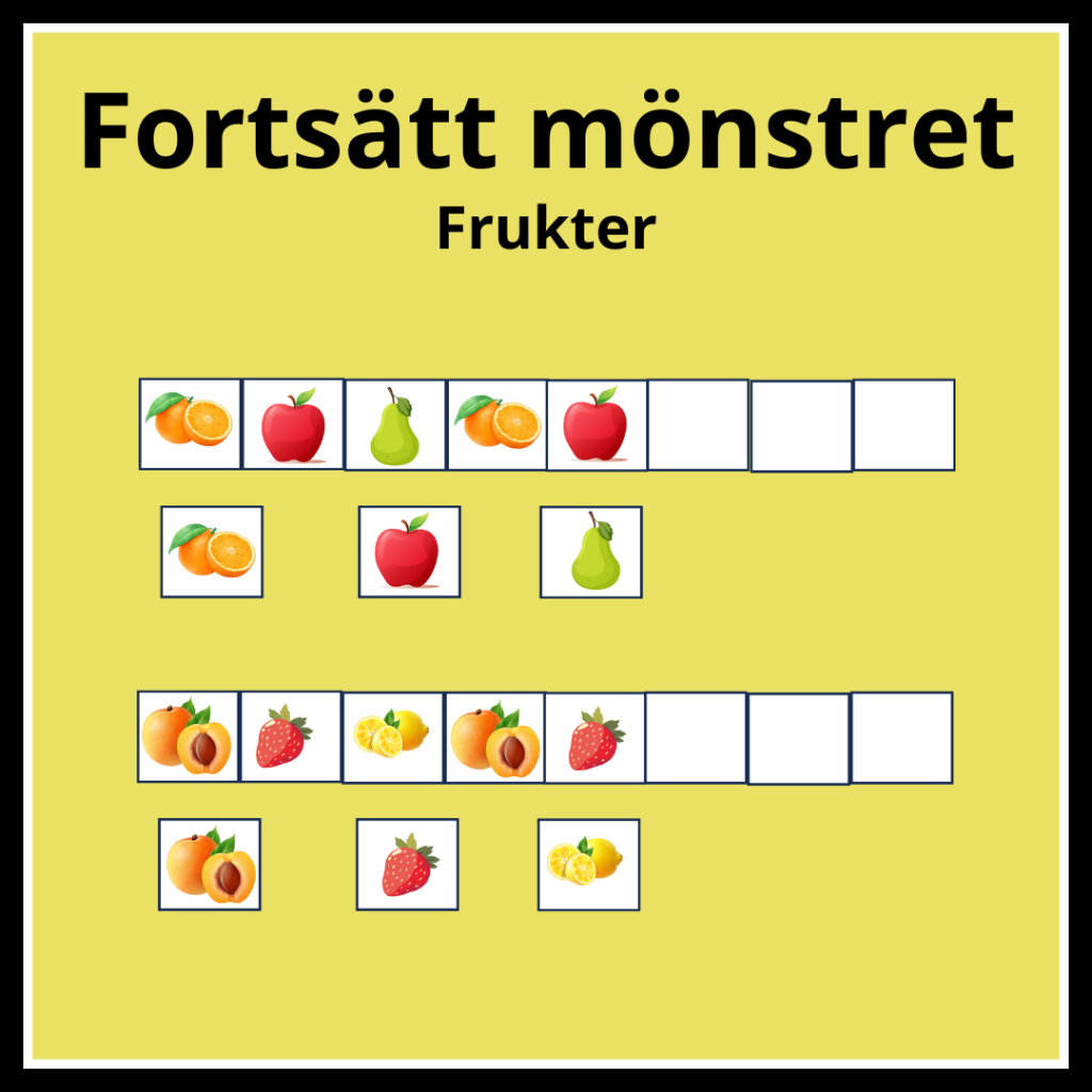 Fortsätt mönstret frukter