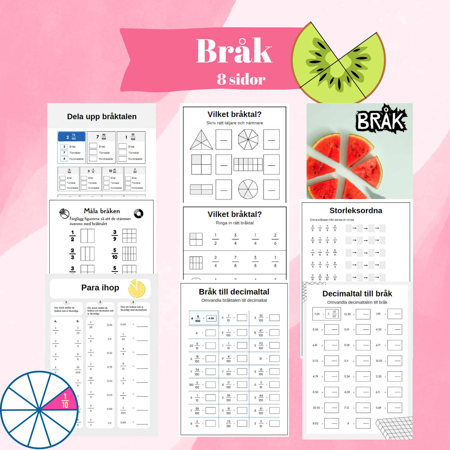 Bråk häfte 8 sidor