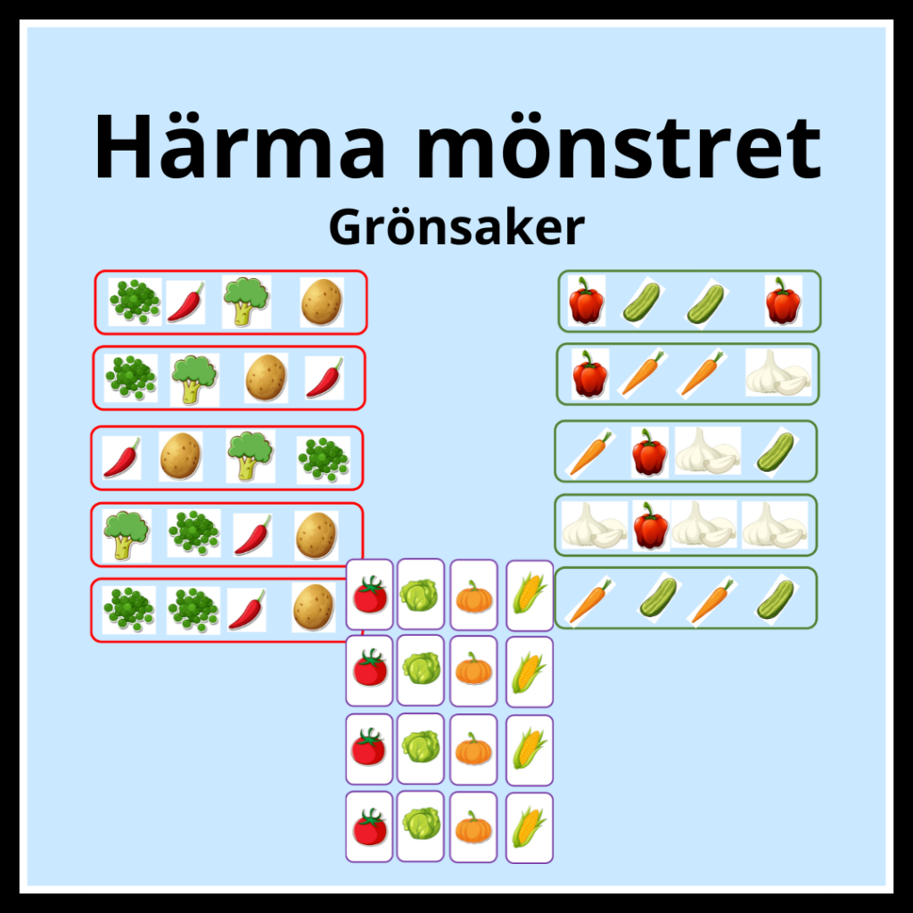 Härma mönstret – grönsaker