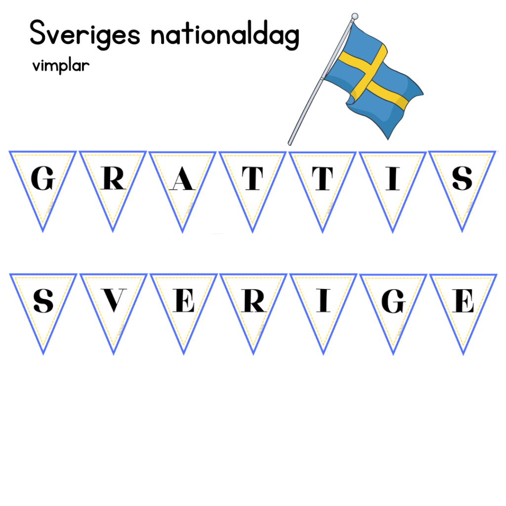 Vimplar till Sveriges nationaldag