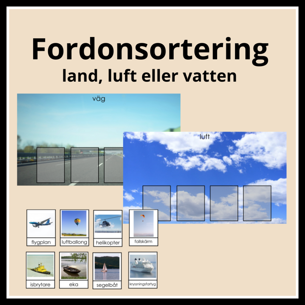 Fordonsortering – luft, land eller vatten