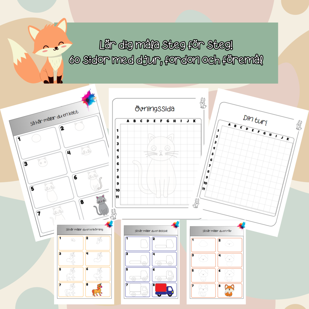 Lär dig måla steg för steg! 60 sidor