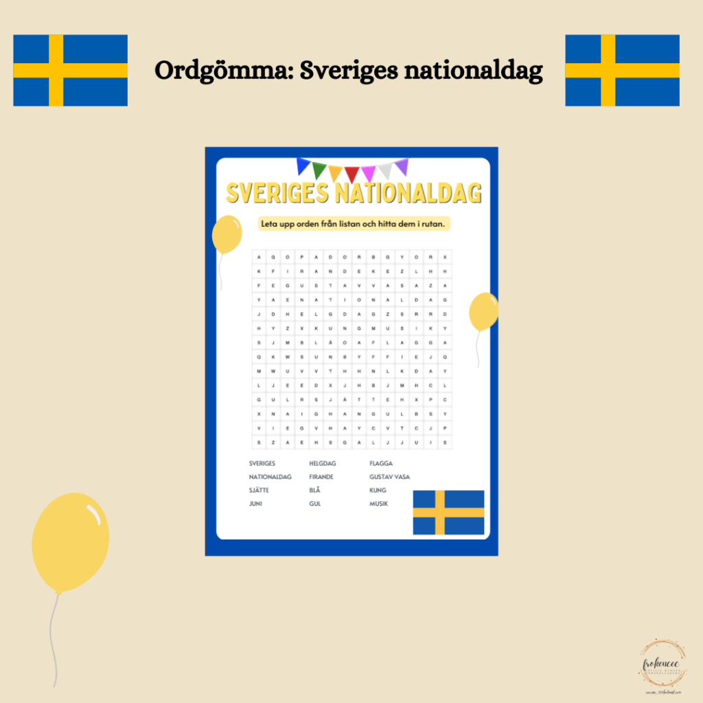 Ordgömma: Sveriges nationaldag