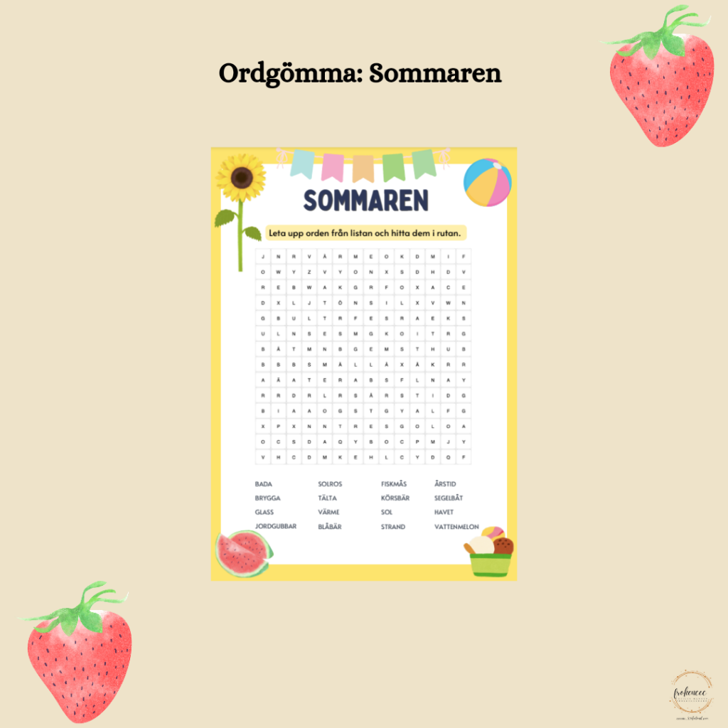 Ordgömma: Sommaren
