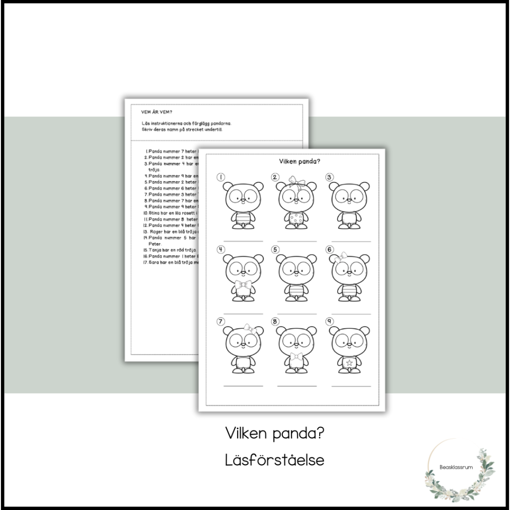 Läsförståelse – vilken panda?