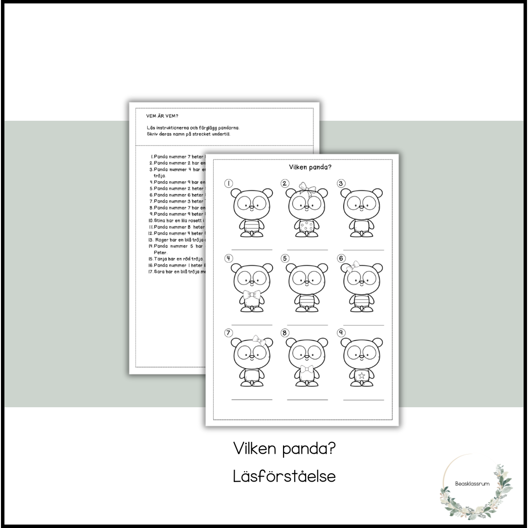 Läsförståelse - vilken panda?