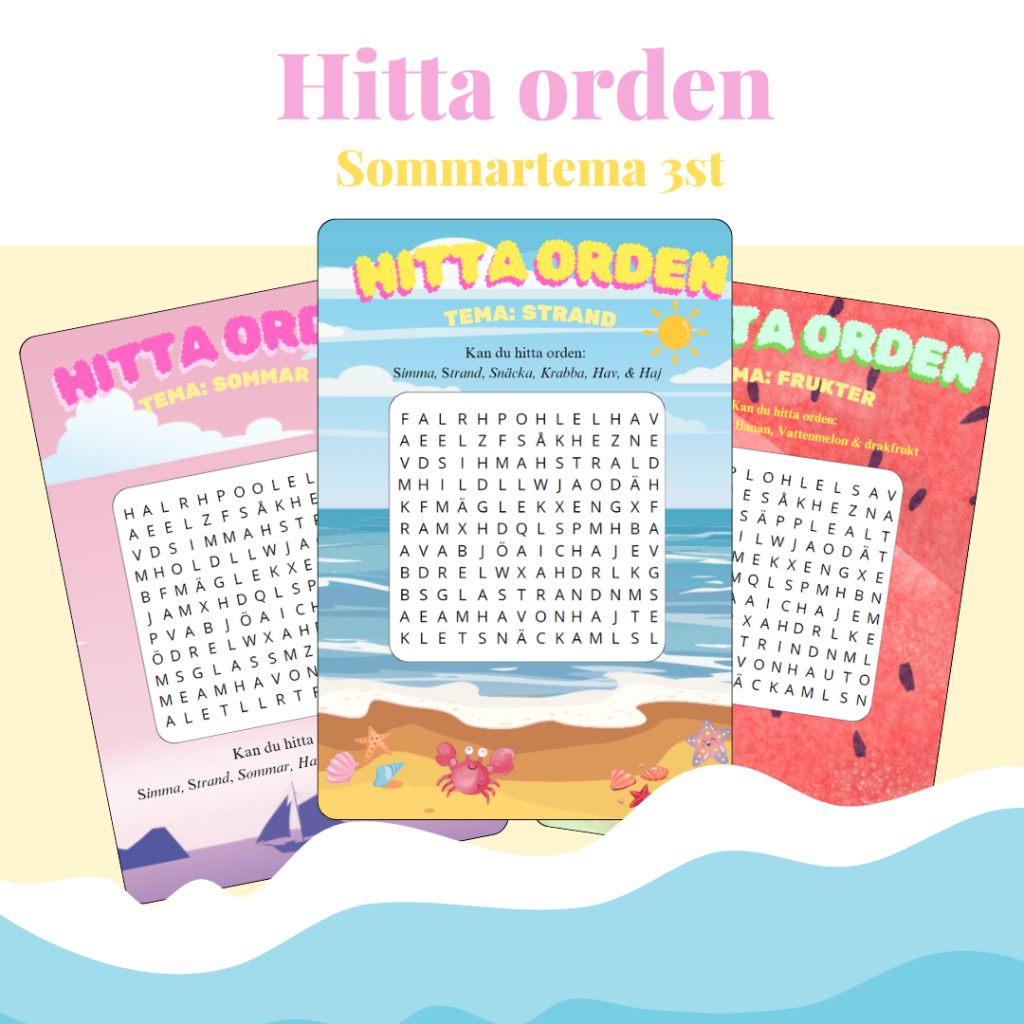 Hitta orden – Sommartema