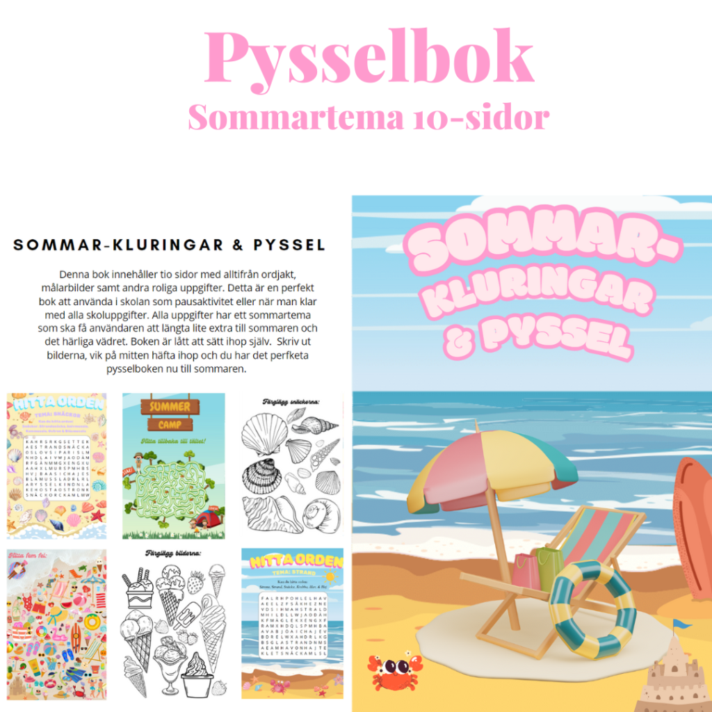 Pysselbok med sommartema