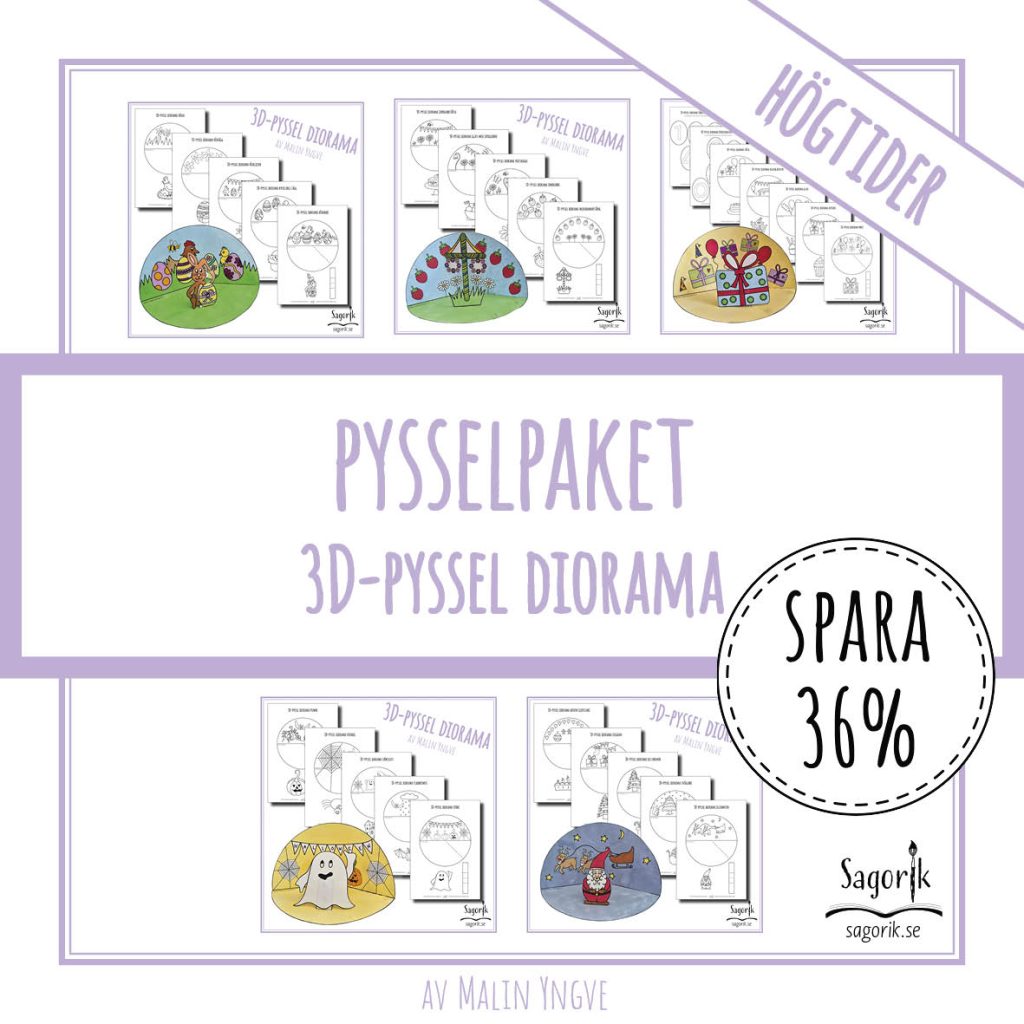Pysselpaket 3D-pyssel diorama Högtider