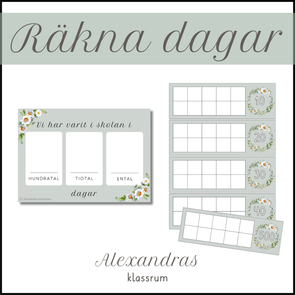 Räkna skoldagar – Upp till 500!