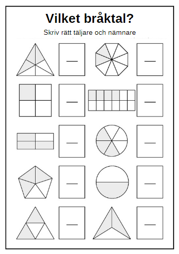 Bråk häfte 8 sidor