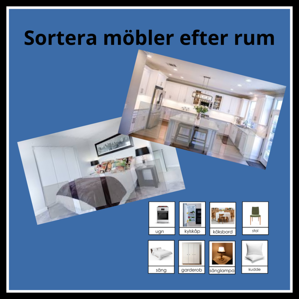 Sortera möbler efter rum i huset