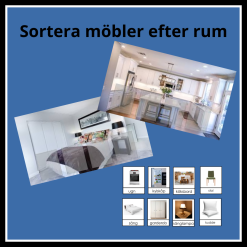 Sortera möbler efter rum i huset