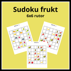 Sudoku frukt 6x6
