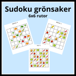 Sudoku grönsaker 6×6 - bild 1