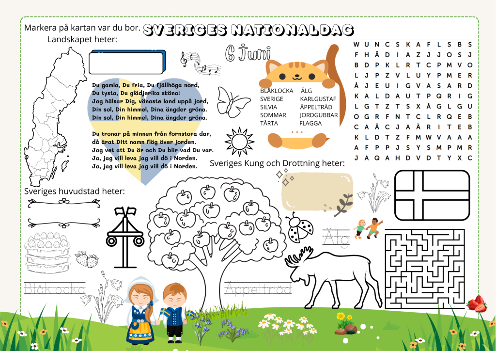 Sveriges Nationaldag Arbetsblad