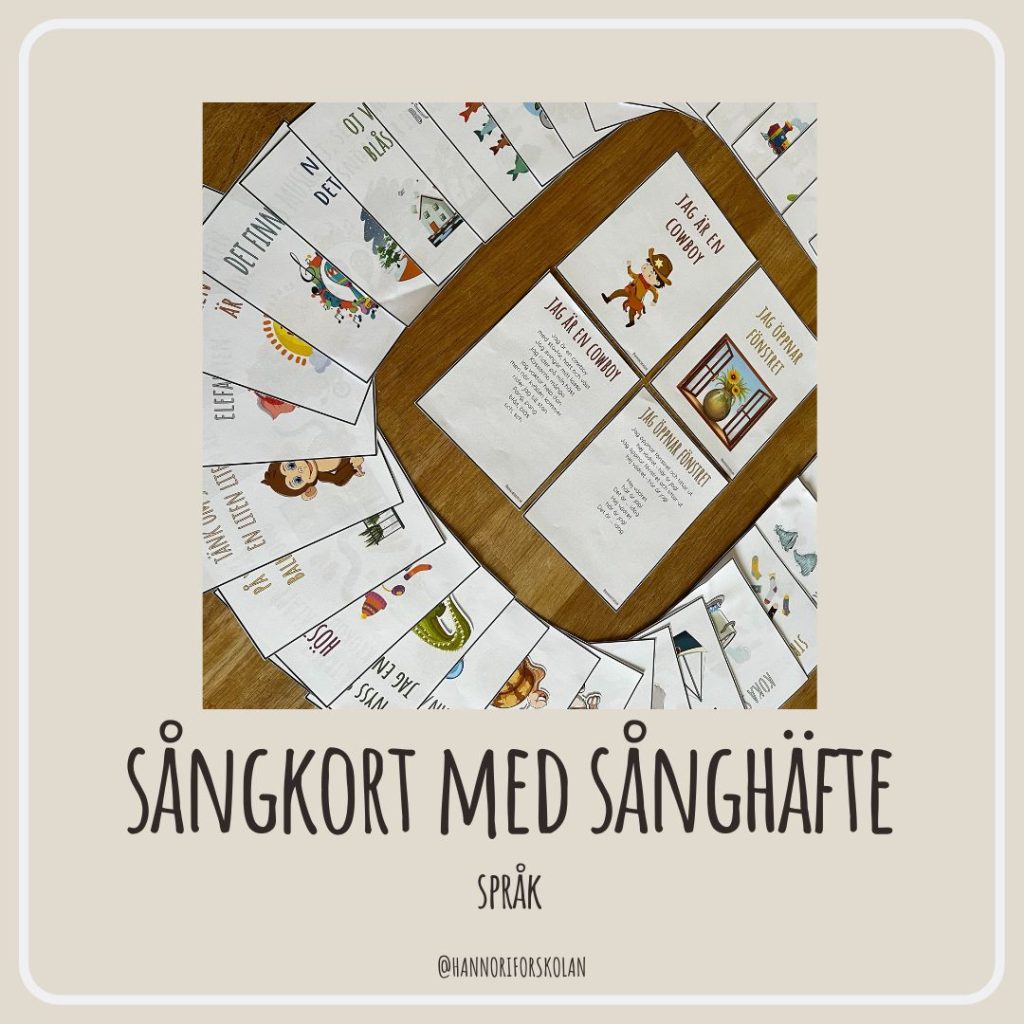 Sångkort med sånghäfte