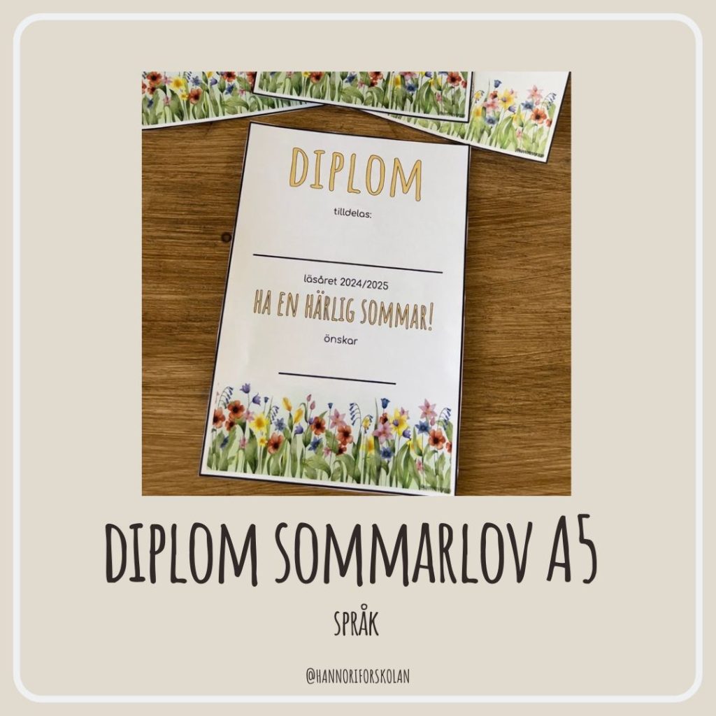 Diplom sommarlov A5
