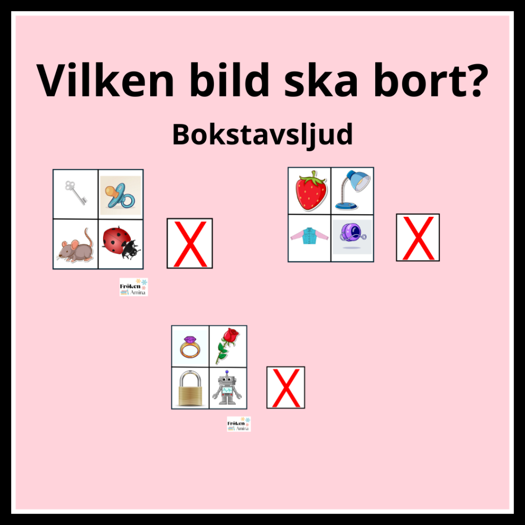 Vilken bild ska bort? – bokstavsljud