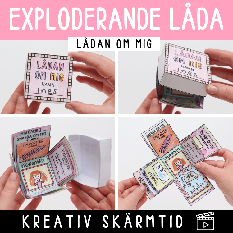 Lådan om mig- exploderande låda (mallar och video)