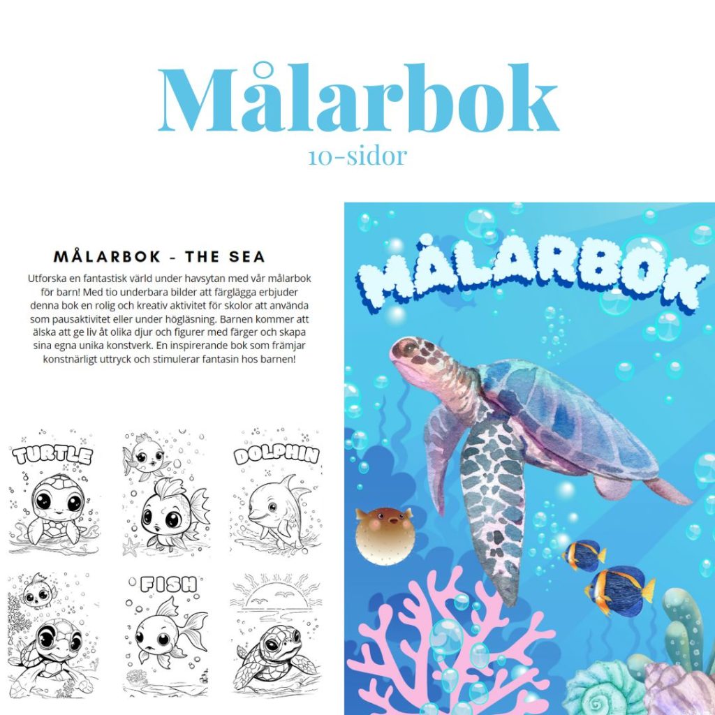 Målarbok – The Sea