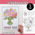 Mors dag-kort (vikbara) 5 motiv - bild 1