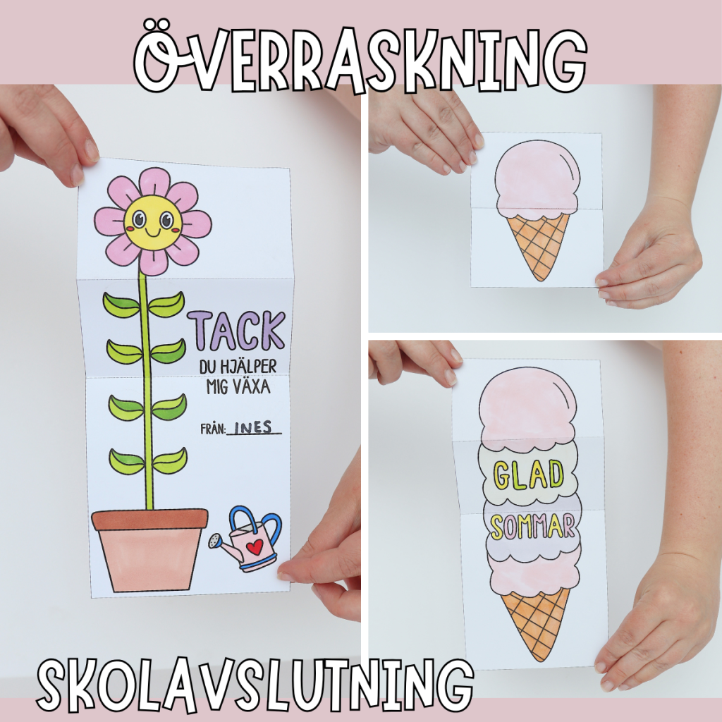 Öppningsbara kort: present skolavslutning