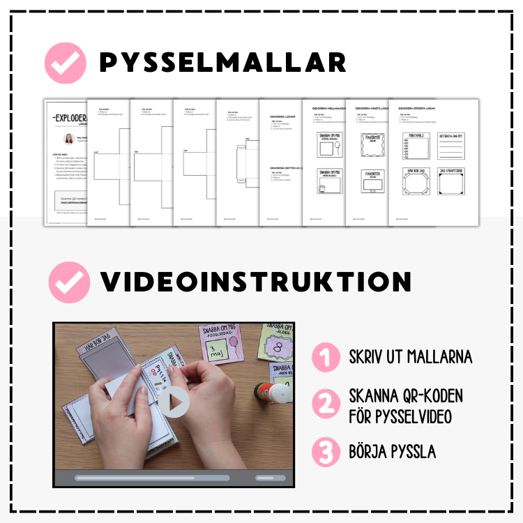 Lådan om mig- exploderande låda (mallar och video)
