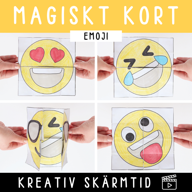 Magiskt kort- tema emoij (mallar och video)